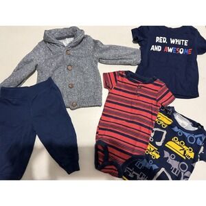 9 Months Just‎ One Baby Boy Sweater Pants and Shirts 5-Piece Many Brands